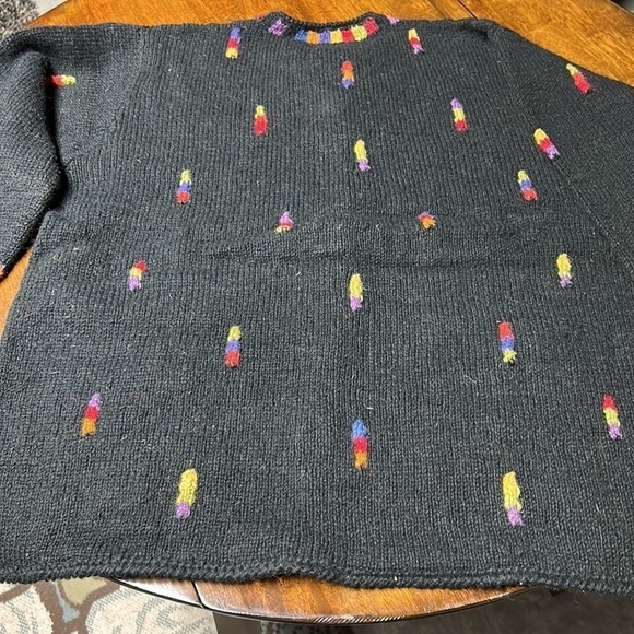 Newari button down 💯 wool cardigan handcrafted by Icelandic Design l/xl granny - Picture 15 of 17